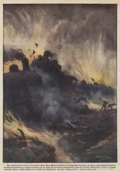 Ein schrecklicher Eisenbahnunfall auf der Linie Ploesci-Tandarei in Walachei